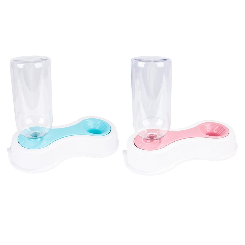 2Pc Pet Dog Cat Puppy Automatic Water Feeder Water Drinking Dispenser Dish Bowl