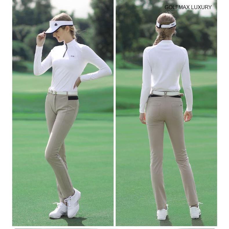 Áo dài tay Golf nữ chính hãng PGM - YF338 - Chất liệu vải sợi Polyester kết hợp spandex cao cấp, bền đẹp