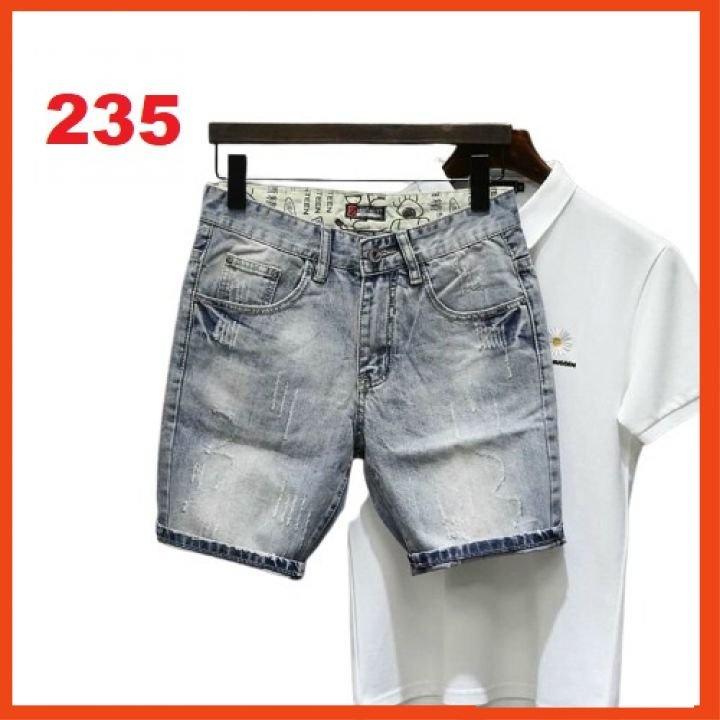 Quần short jean chất bò co giãn- quần lửng nam nhiều mẫu thời trang TINA ms232