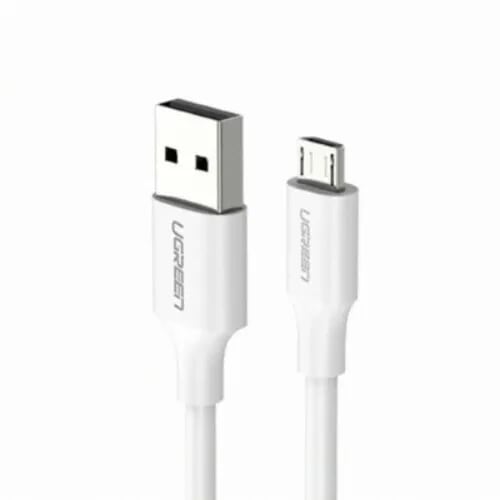 Cáp sạc micro cao cấp dây tròn usb 2.0 dài 1M màu trắng UGREEN USB60141Us289 Hàng chính hãng