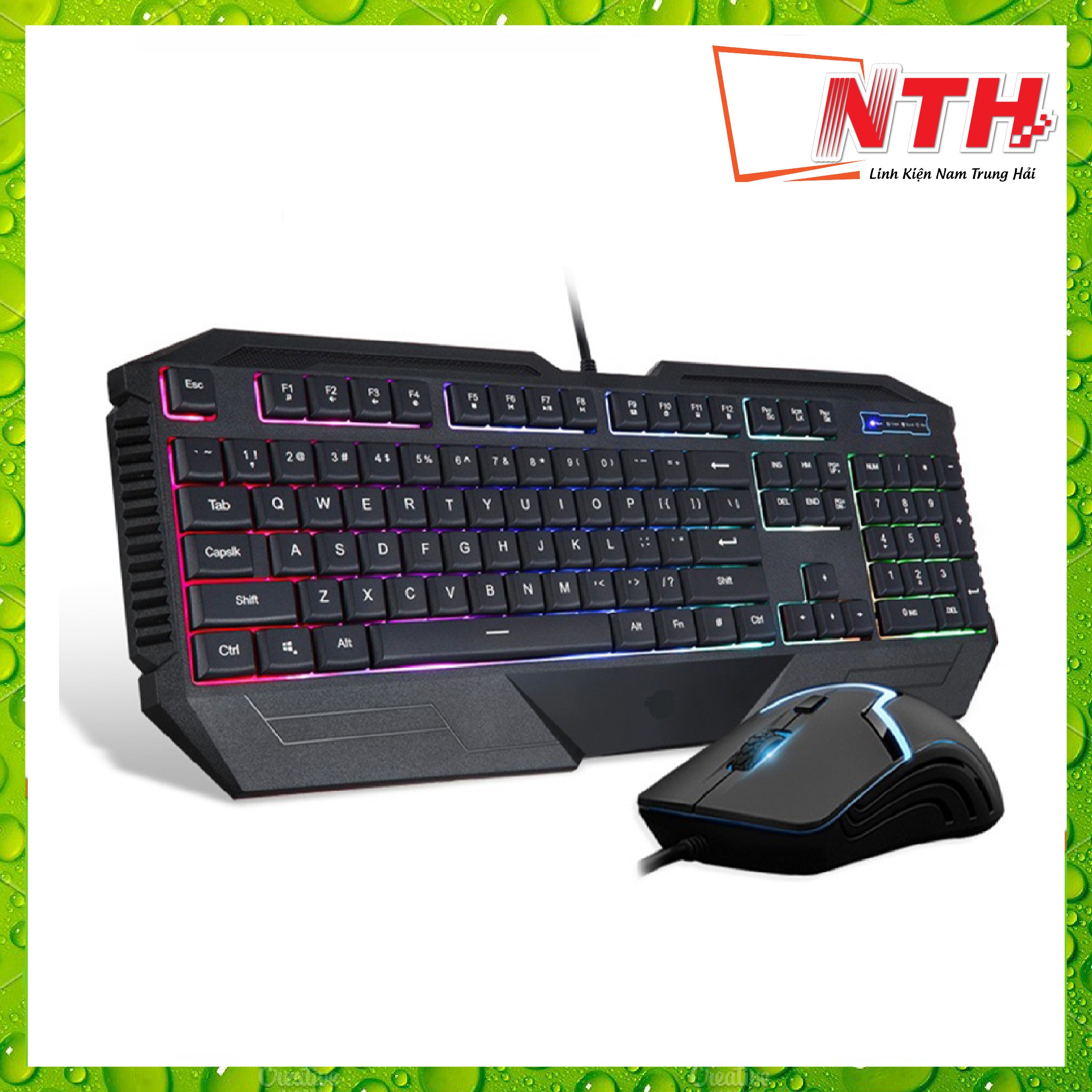 Bộ Bàn Phím Và Chuột Gaming GK1100 LED USB - NTH