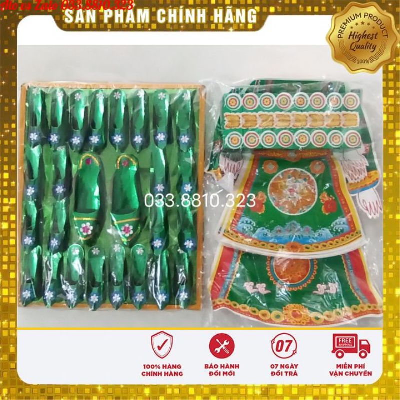 Bộ hài cúng mụ bà, nhân ngày đầy tháng,thôi nôi tặng kèm bày văn khấn,1vòng đeo tay dâu tầm