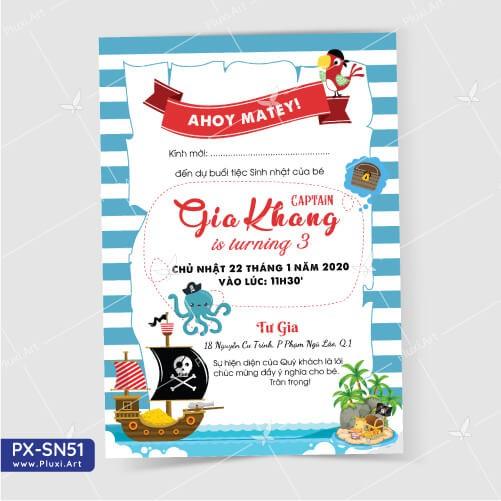Thiệp thôi nôi – sinh nhật theo yêu cầu Pluxi