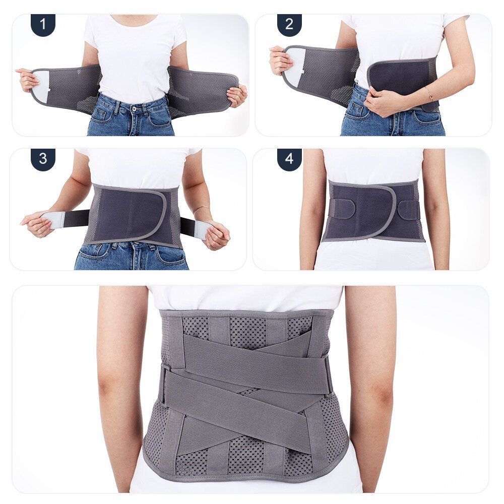 Đai thép bảo vệ cột sống lưng thoáng khí, cải thiện thoái hóa thoát vị, đốt sống