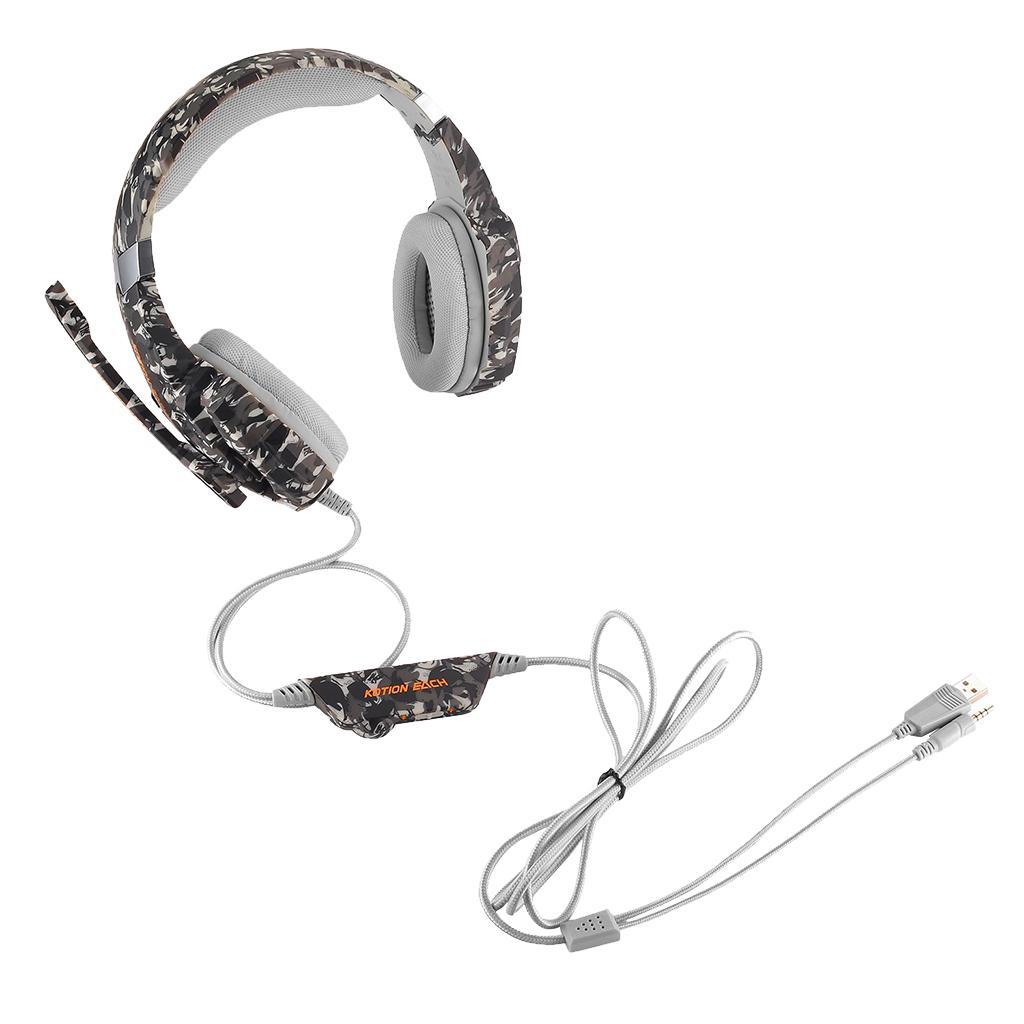 Deep Bass Game Headphone Sound Over-Ear Gaming Headset with LED Light