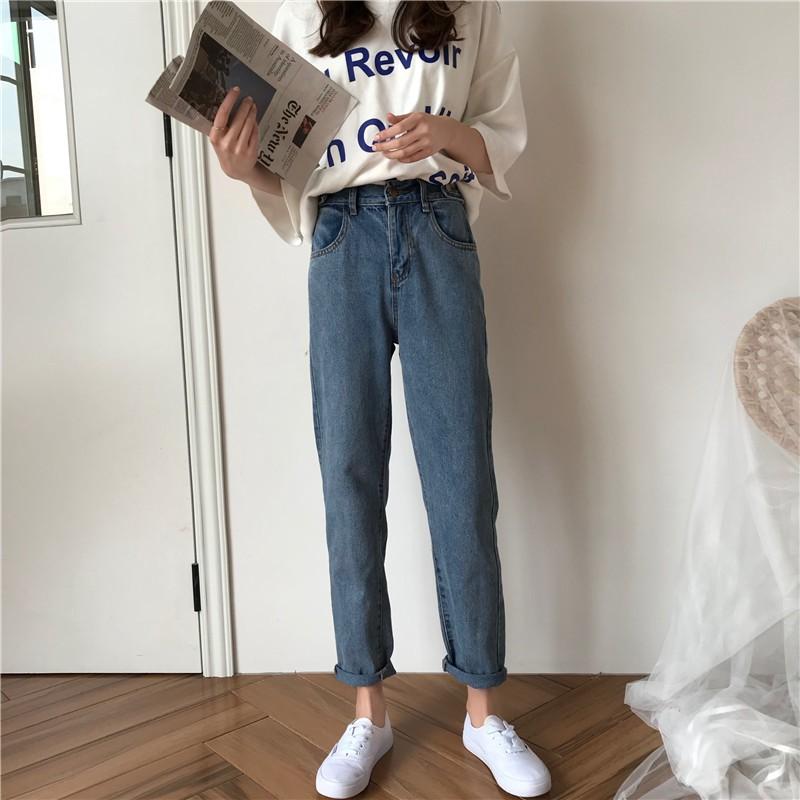 Quần baggy jeans lưng thun