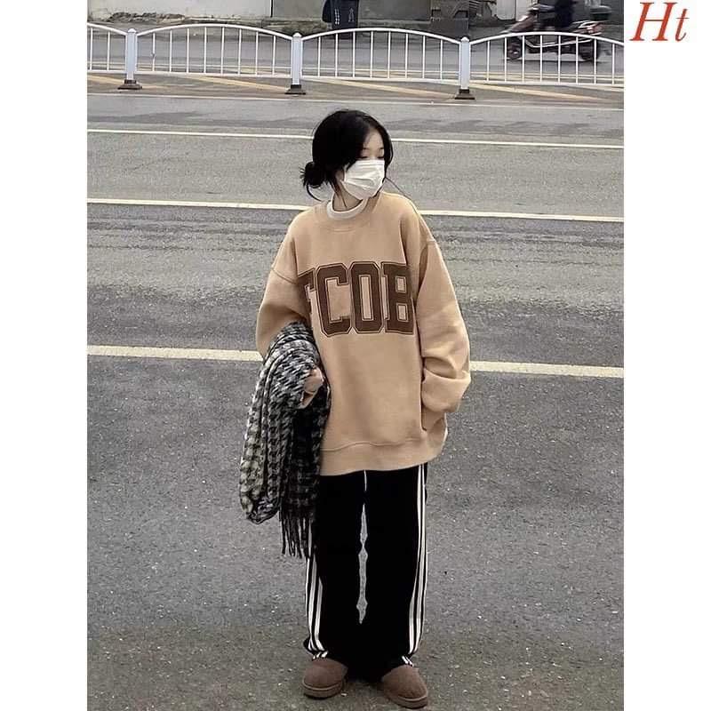 Bộ nỉ COB quần rót đen H2B577