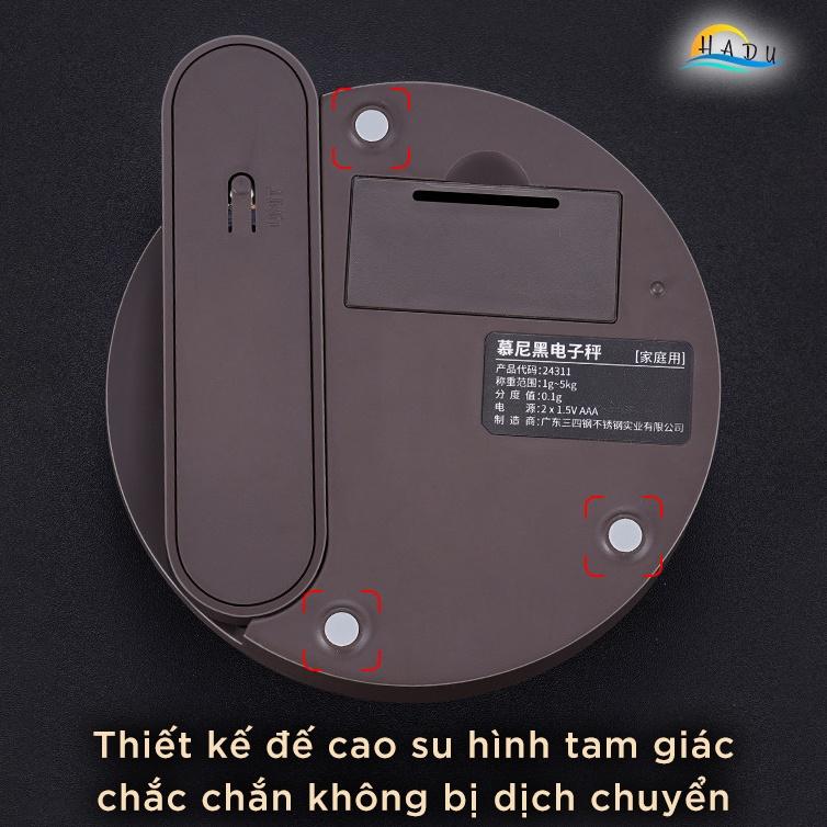 Cân Tiểu Ly Điện Tử Nhà Bếp Mini 5kg 0 01g Cao Cấp Inox 304 Đạt Chất Lượng Đức HADU