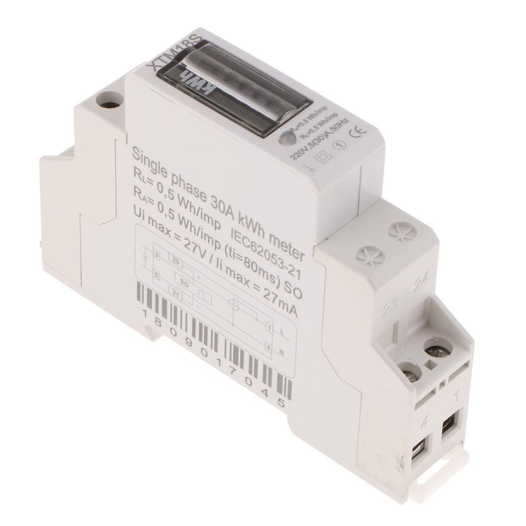 3pcs Precise Electricity Power Meter Din Energy Power Meter Kwh Meter Din