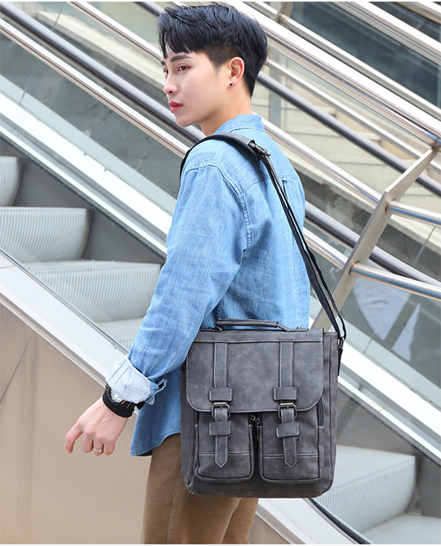 Túi đeo chéo nam DA BÒ thật phong cách mới - DCN9447