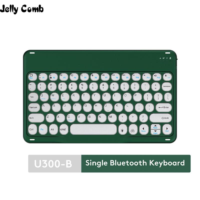 Sữa Ong Chúa Lược Mini Bluetooth-Compati Bàn Phím Cho iPad Thông Minh Điện Thoại Sạc Không Dây Bàn Phím Tròn Phím Tắt Tiếng Click Bàn Phím