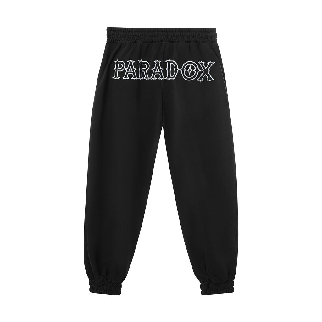 Quần jogger Paradox ESSENTIAL EMBROIDERY JOGGER PANTS - Đen