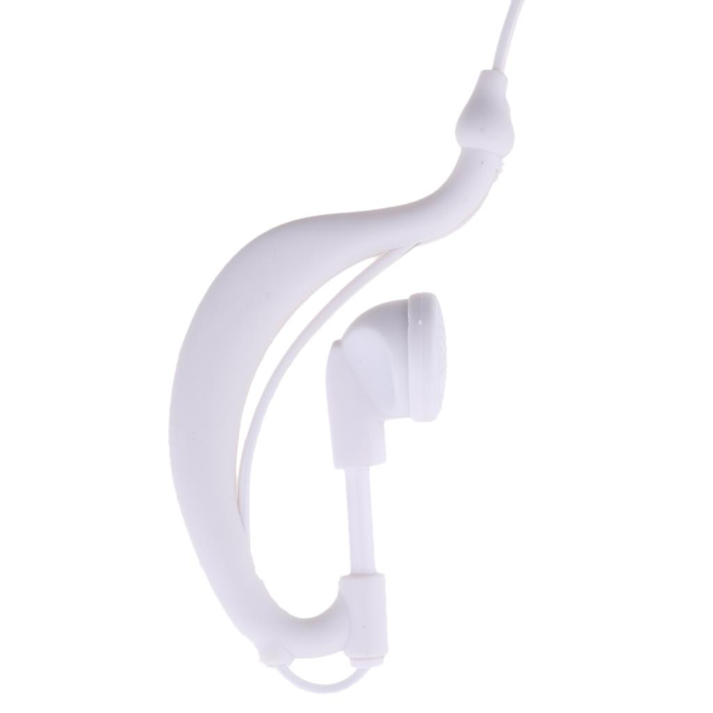 2Pieces 2 Pin G-Shape Headset PTT Mic Earphone for