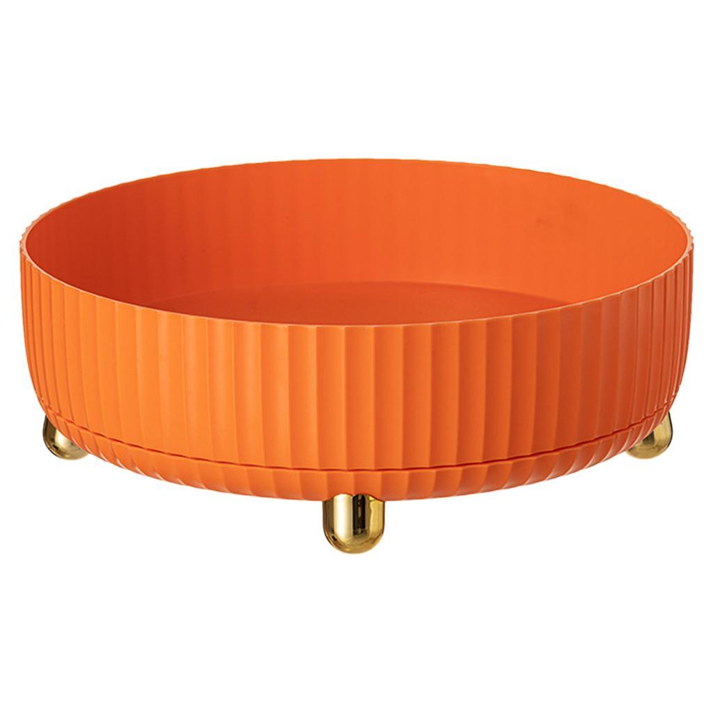 2x Round Rotating Storage Tray Spice Organizer Decorative Non Skid Pantry