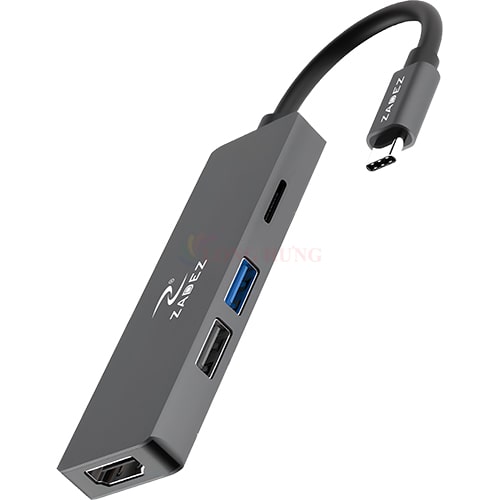 Cổng chuyển đổi 4-in-1 Zadez USB-C Power Hub ZAH-514 - Hàng chính hãng