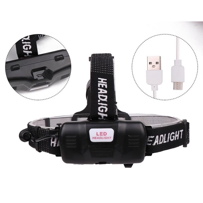 Siêu phẩm Đèn Pin Đeo Đầu Gustavo Xpl-V6 Led Cổng Sạc usb siêu siêu sáng