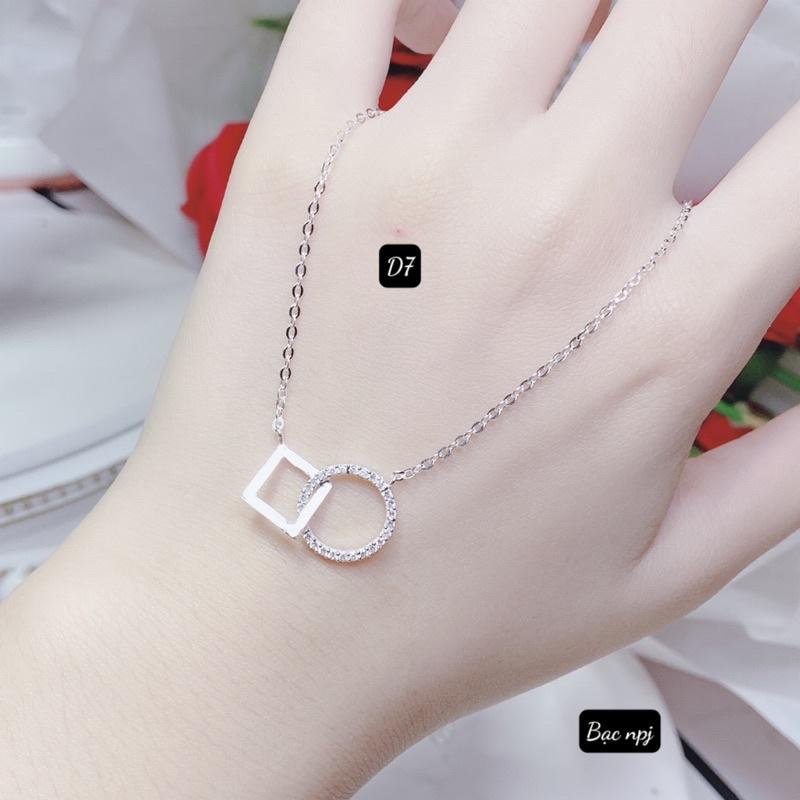 Dây chuyền Npj liền mặt xinh xắn , Mẫu Vòng cổ nữ Bạc Ta - Bạc npj