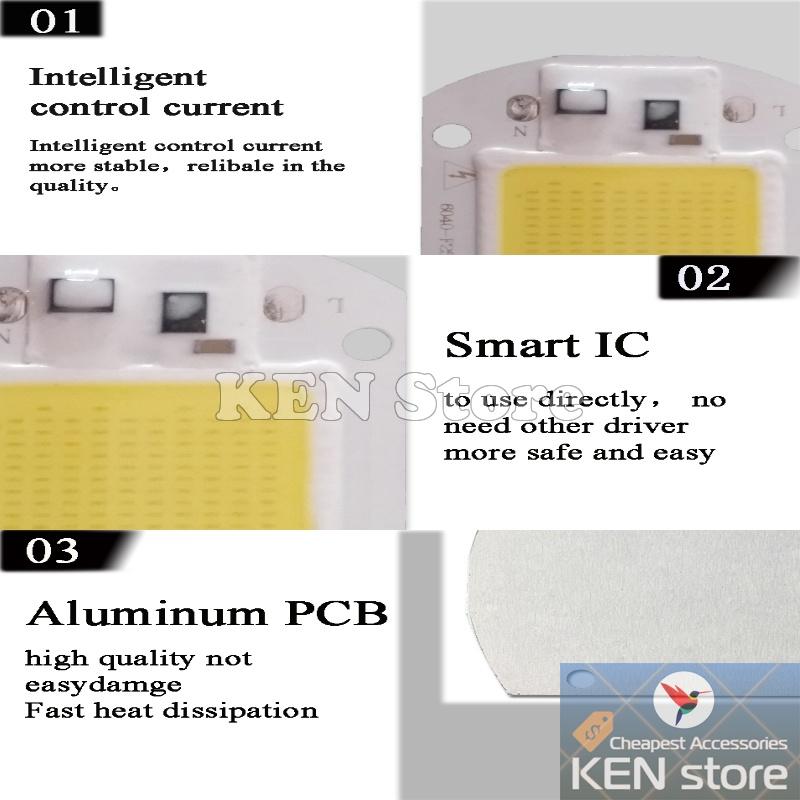 Bóng led 20W 30W 50W điện 220V AC