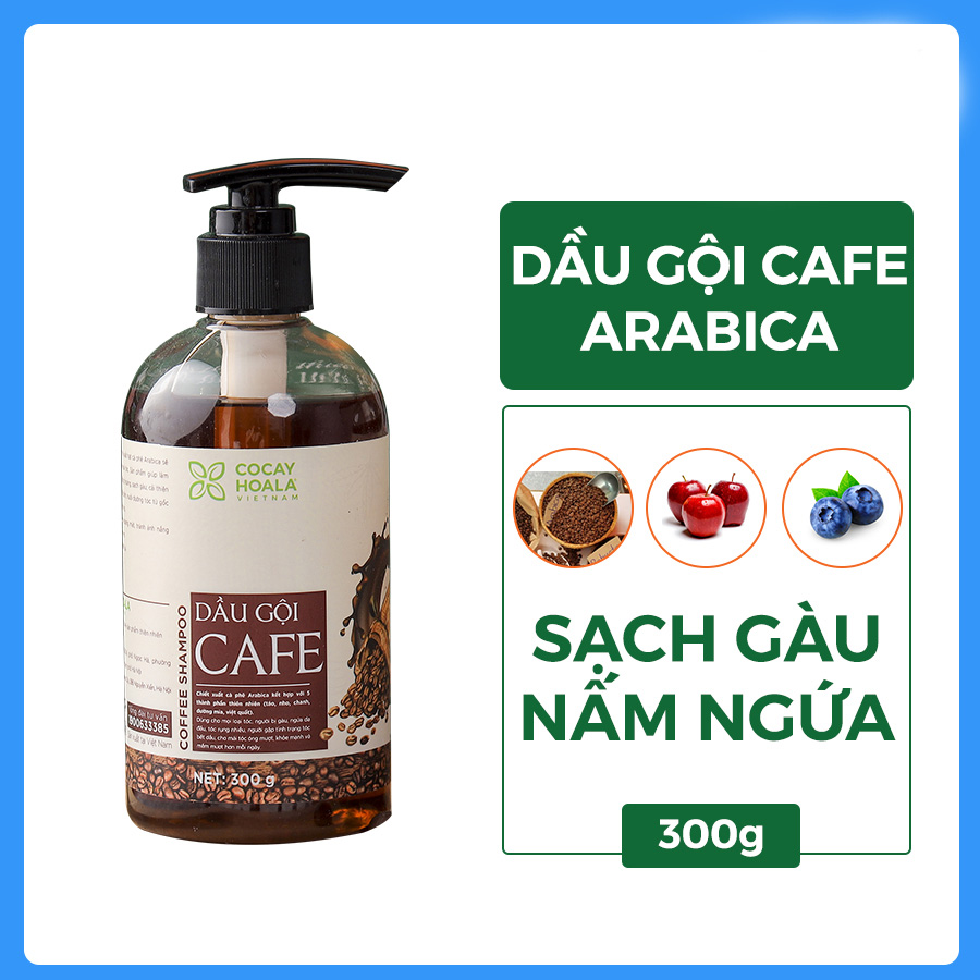 Dầu Gội Cafe Arabica kích thích mọc tóc, giảm gãy rụng, nuôi dưỡng tóc đen mượt Cocayhoala 300g