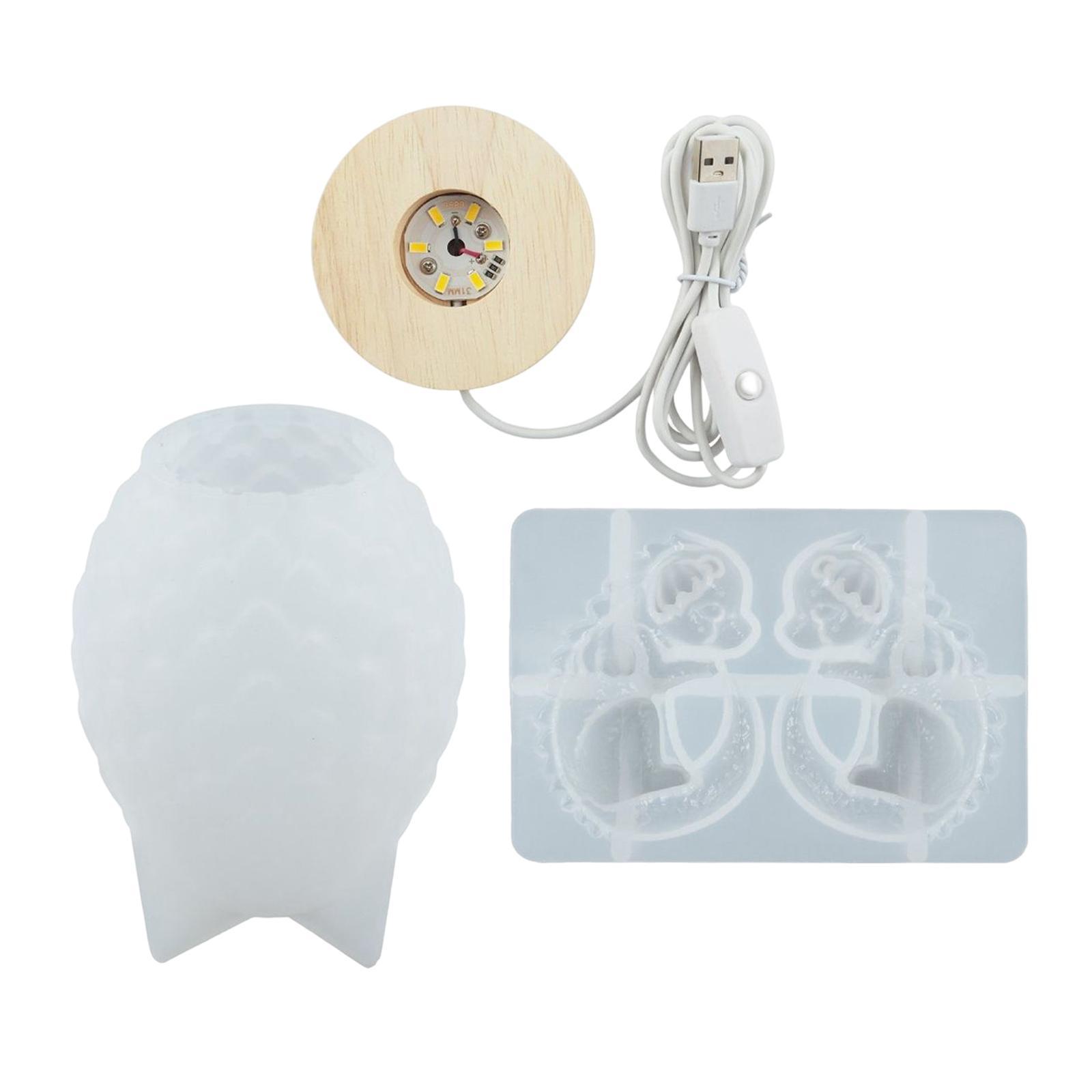Dragon Egg Resin Model, Dragon Model for Resin Casting with Lamp Base, 3D Dragon Egg Silicone Model for Resin Epoxy Casting Craft