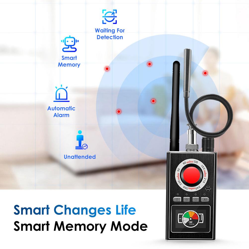 RF Detector K88 - Thiết bị phát hiện máy ghi âm, camera wifi K-88 - Máy phát hiện camera , máy ghi âm K88. K88 Multi-function Anti-spy Detector Camera GSM Audio Bug Finder GPS Signal RF Tracker Detect Eavesdropper Protect Privacy