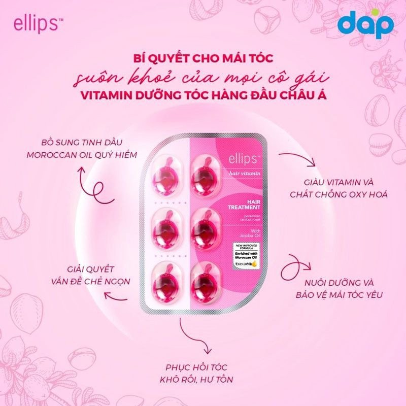 Viên Serum Dưỡng Tóc Ellips Hair Vitamin Giúp Phục Hồi Tóc, Nuôi Dưỡng Tóc Óng Mượt