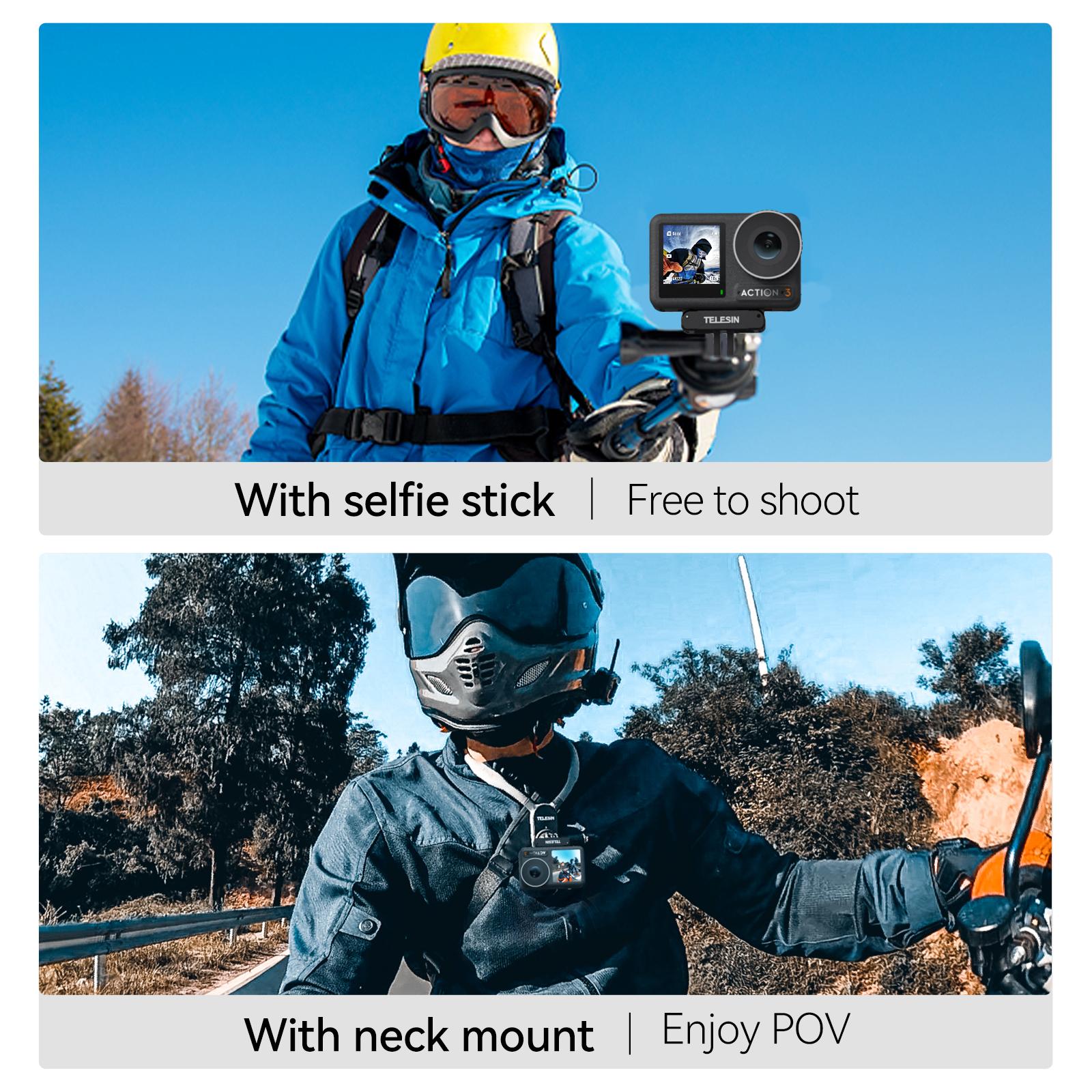Telesin cho DJI Action 3 Từ trường Hai bộ chuyển đổi 1/4 Cổng toàn cầu cho DJI Hành động 3 /DJI Hành động 2 Phụ kiện máy ảnh