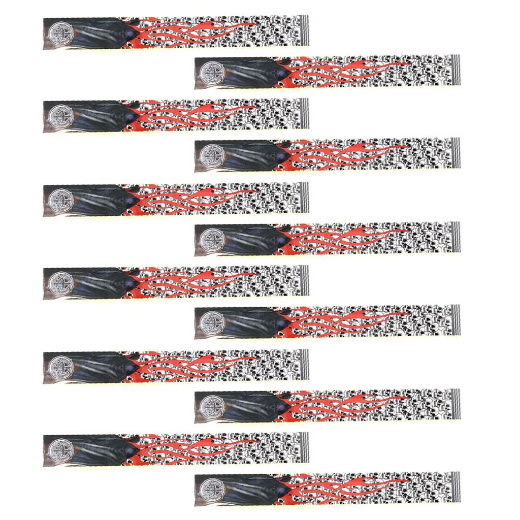 12 Pieces Durable Archery Arrow Stickers Wraps  Skull and Red