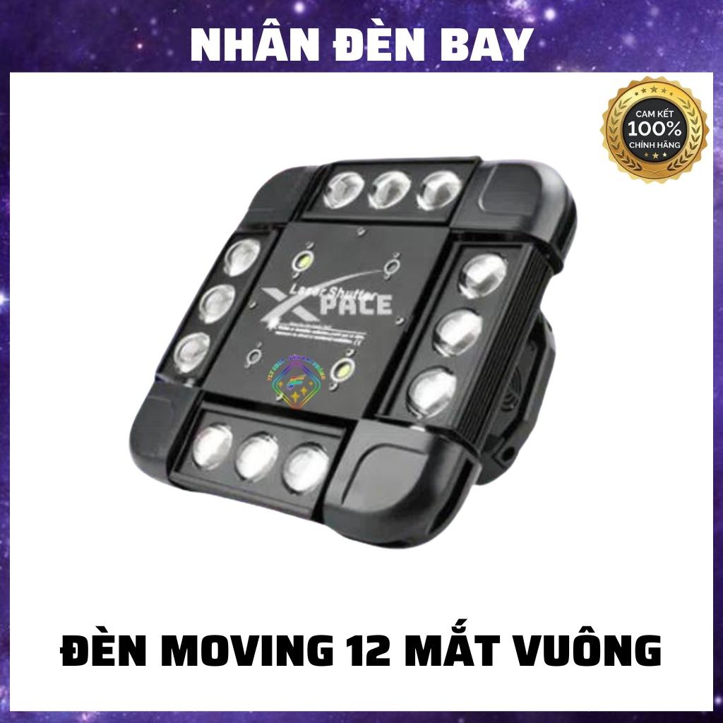 Đèn Laser Moving 12 Mắt Vuông Thiết Kế Ma Trận 3 Chế Độ Trong 1 Cảm Biến Nhạc Cho sân khấu, Phòng bay