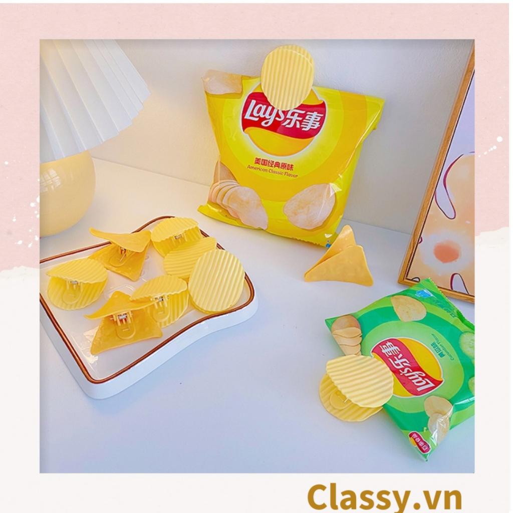 PK936 Kẹp Classy giữ mép túi đồ ăn họa tiết minh họa BimBIm snack khoai tây LAYS, tinh nghịch hài hước hot tiktok