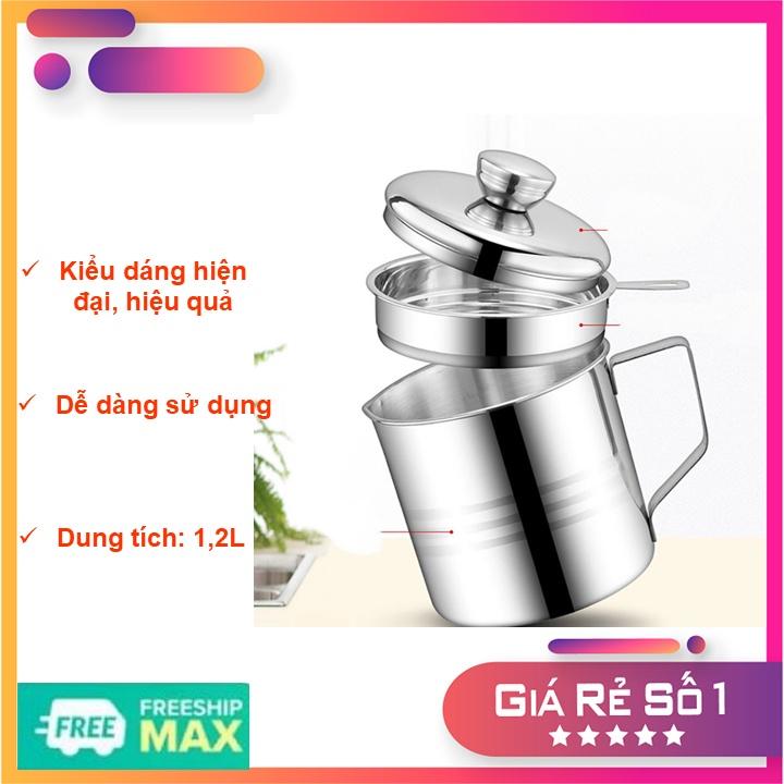 Bình lọc dầu ăn, CÓ GIÁ LỌC, inox 304 sáng bóng, cực đẹp