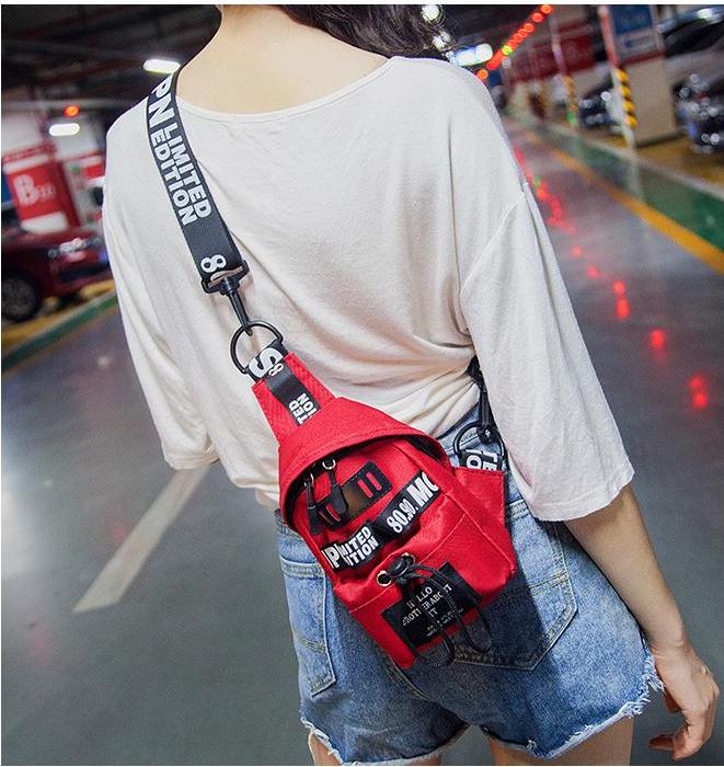 HOT TREND 2019 -TÚI MINI ĐEO CHÉO NỮ VẢI OXFORD MÀU XANH