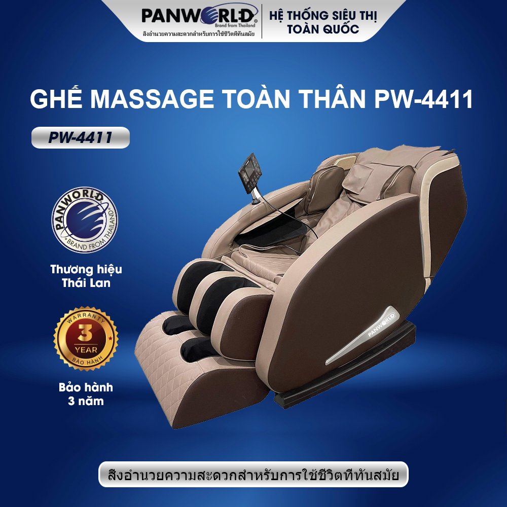 Ghế massage Panworld PW-4411 thương hiệu Thái Lan Hàng chính hãng