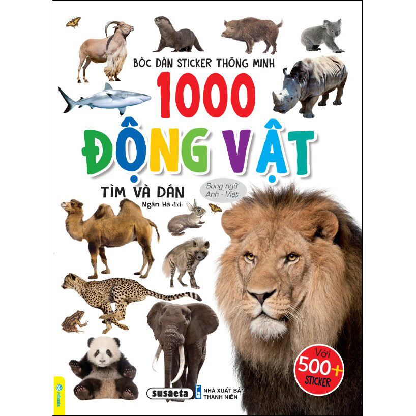 Hình ảnh Bóc Dán Sticker Thông Minh 1000 Động Vật - Tìm Và Dán (Song Ngữ Anh Việt)