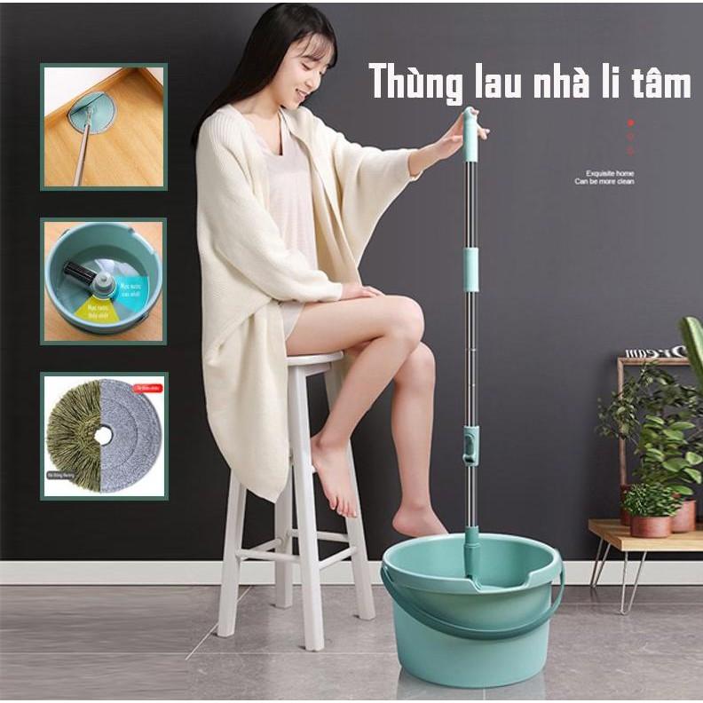 Dụng cụ lau nhà công nghệ vắt ly tâm giặt vắt thông minh - HanruiOffical