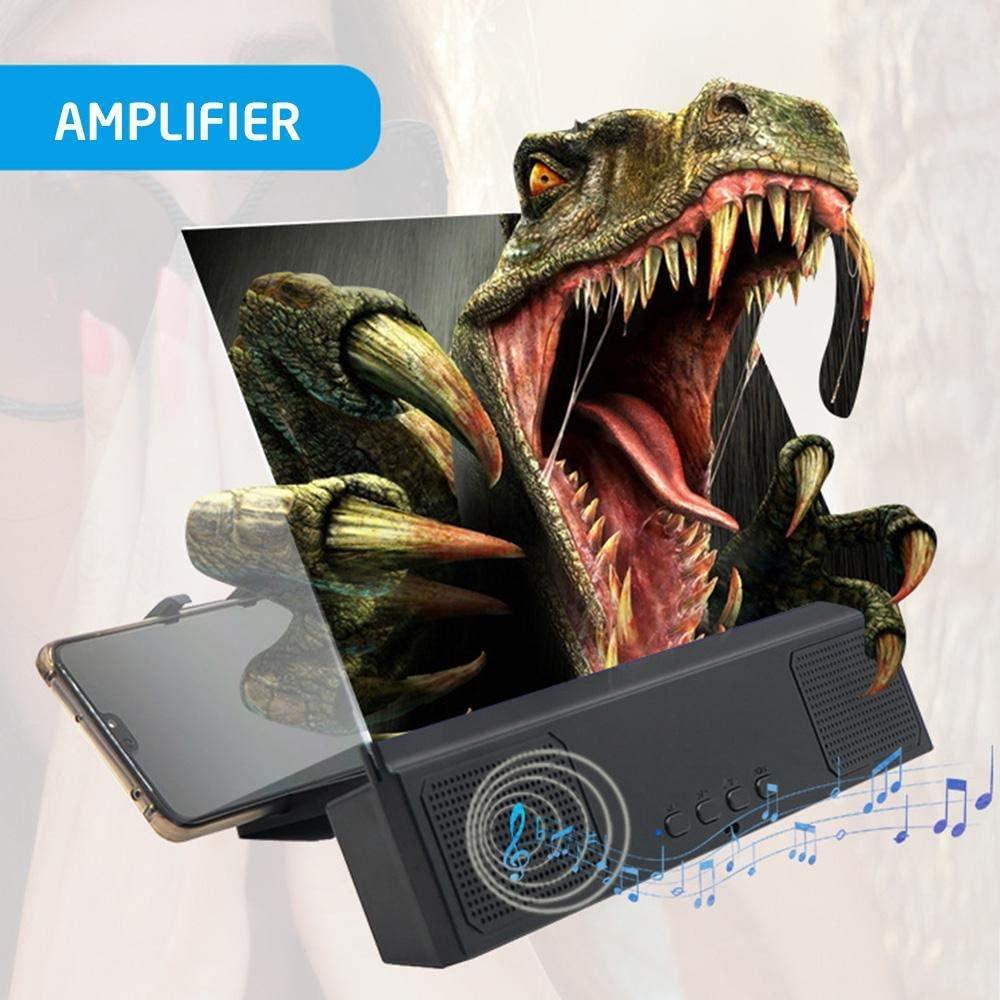 Kính lúp màn hình điện thoại, Bộ khuếch đại 12″ có loa cho tất cả điện thoại thông minh
