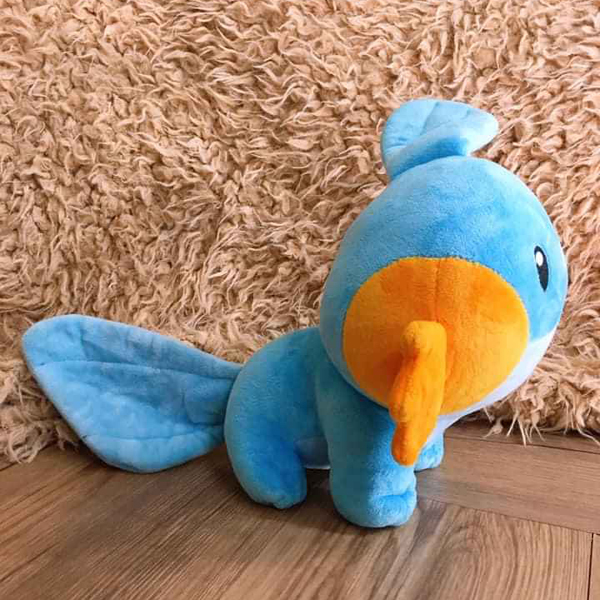 Gấu Bông Pokemon - Cá Mudkip Hệ Nước (35 Cm) Gb197 (Tặng 1 Móc Khóa Dây Da Pu Đính Đá Lấp Lánh)