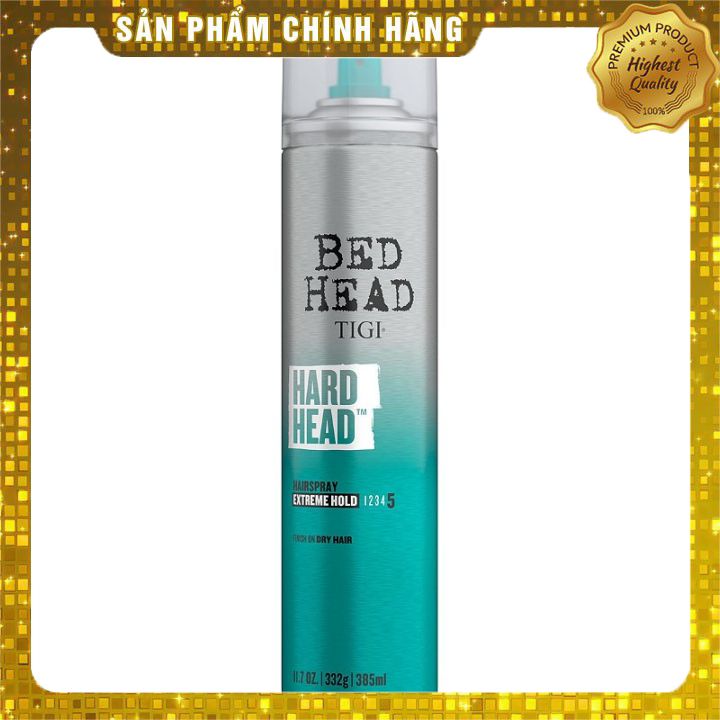 Keo xịt giữ nếp tóc siêu cứng siêu bền TIGI BedHead Hard Head Hard Hold Hair Spray 385ml