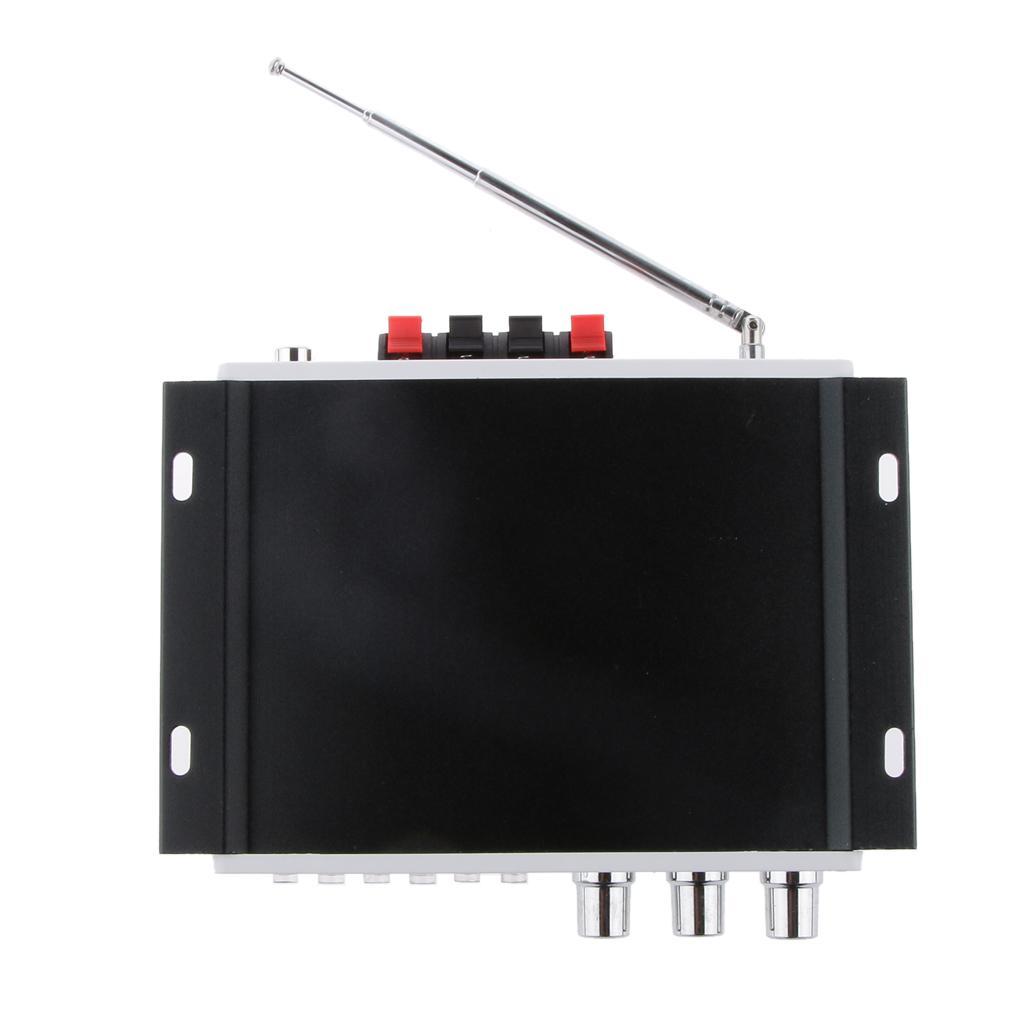 2CH Bluetooth HiFi Stereo AMP Amplifier Bass Booster For Car Home MP3 Black