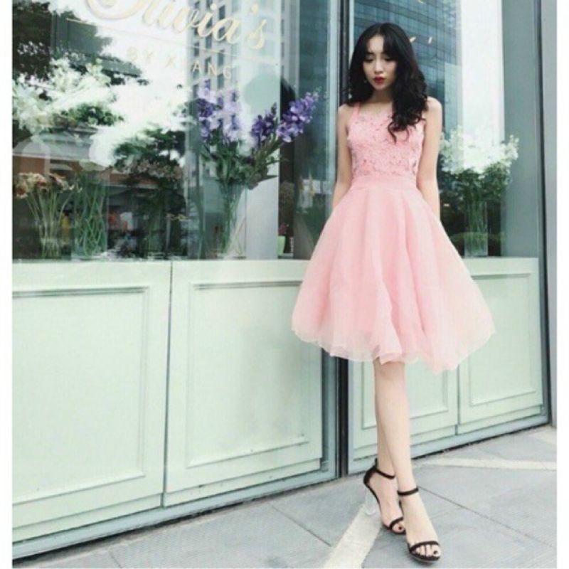 Đầm Ren Nữ Dáng Xòe Cực Xinh ảnh thật