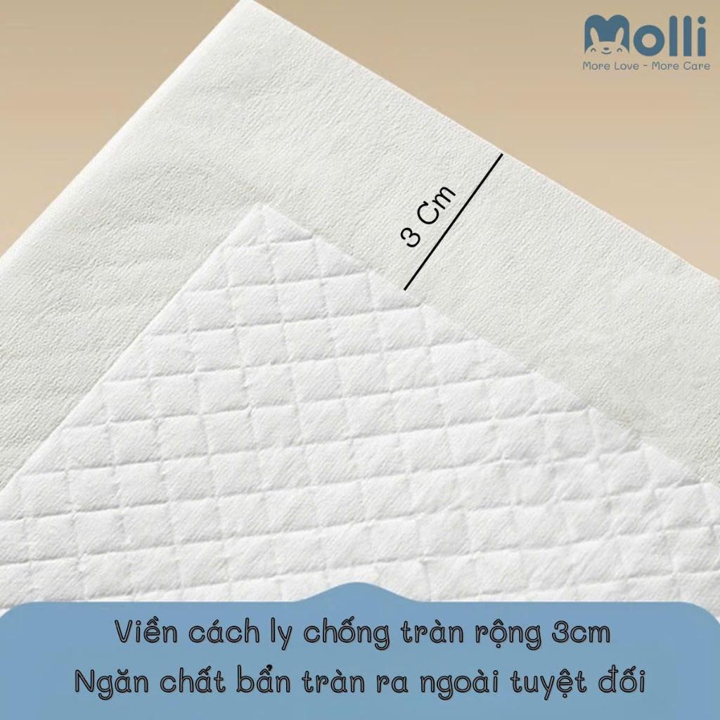 [Bán Lẻ] TẤM LÓT CHỐNG THẤM MOLLI DÙNG 1 LẦN CHO MẸ SAU SINH VÀ BÉ SƠ SINH, TẤM LÓT THAY TÃ - Size M (33*45cm)
