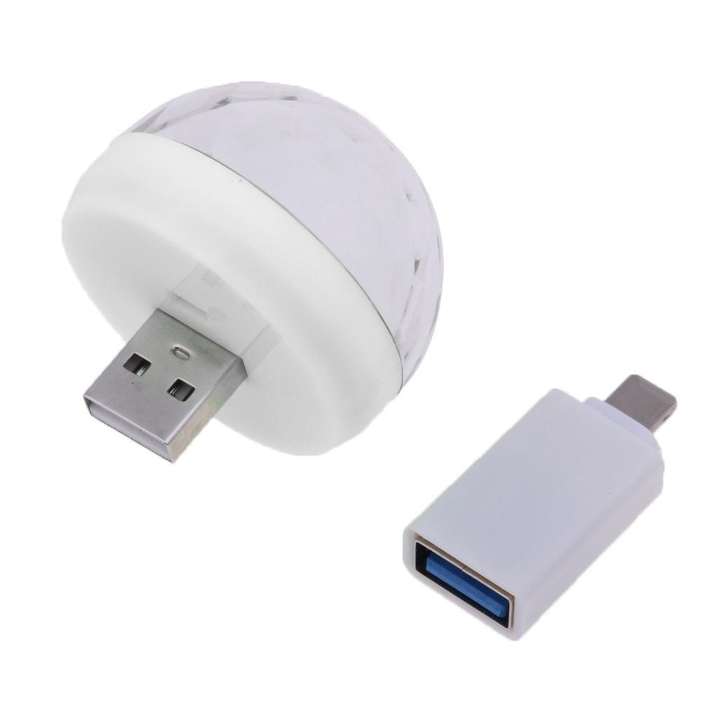 2xUSB Mini  for Home Party   DJ Lighting White