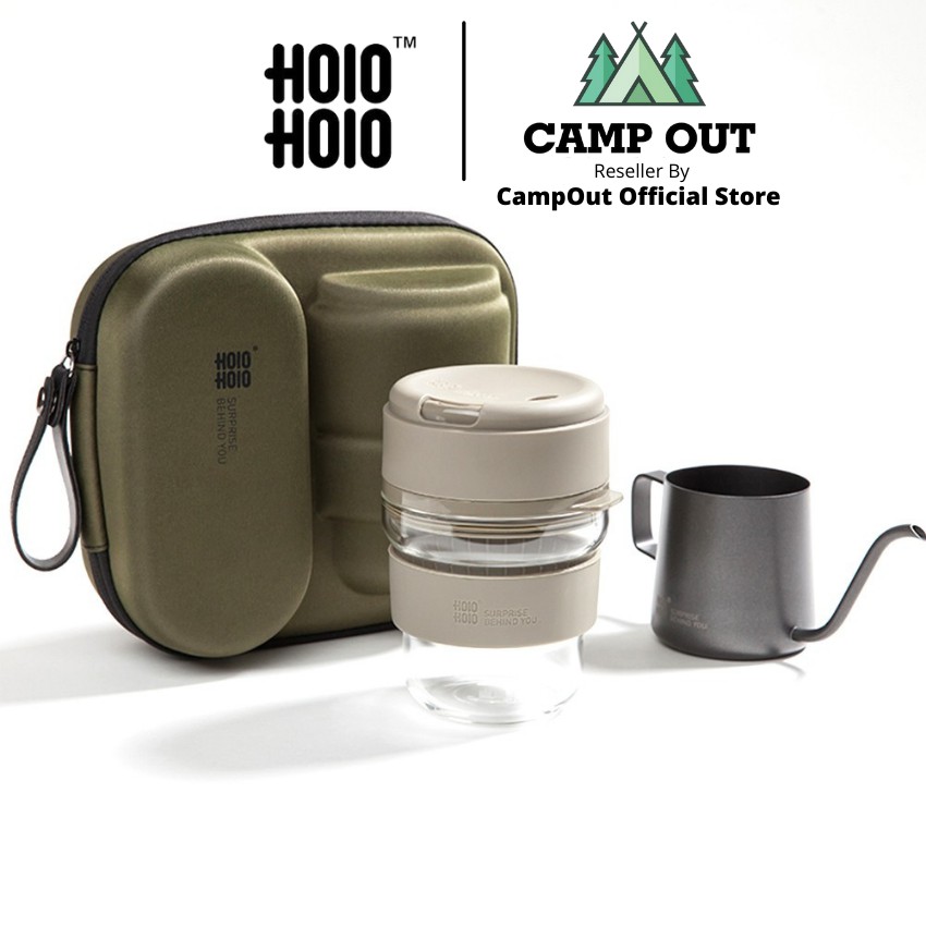 Bộ pha cà phê HoloHolo campoutvn hàng chính hãng pha cafe Drip hộp sang trọng tiện dụng gọn nhẹ dùng lõi giấy A094