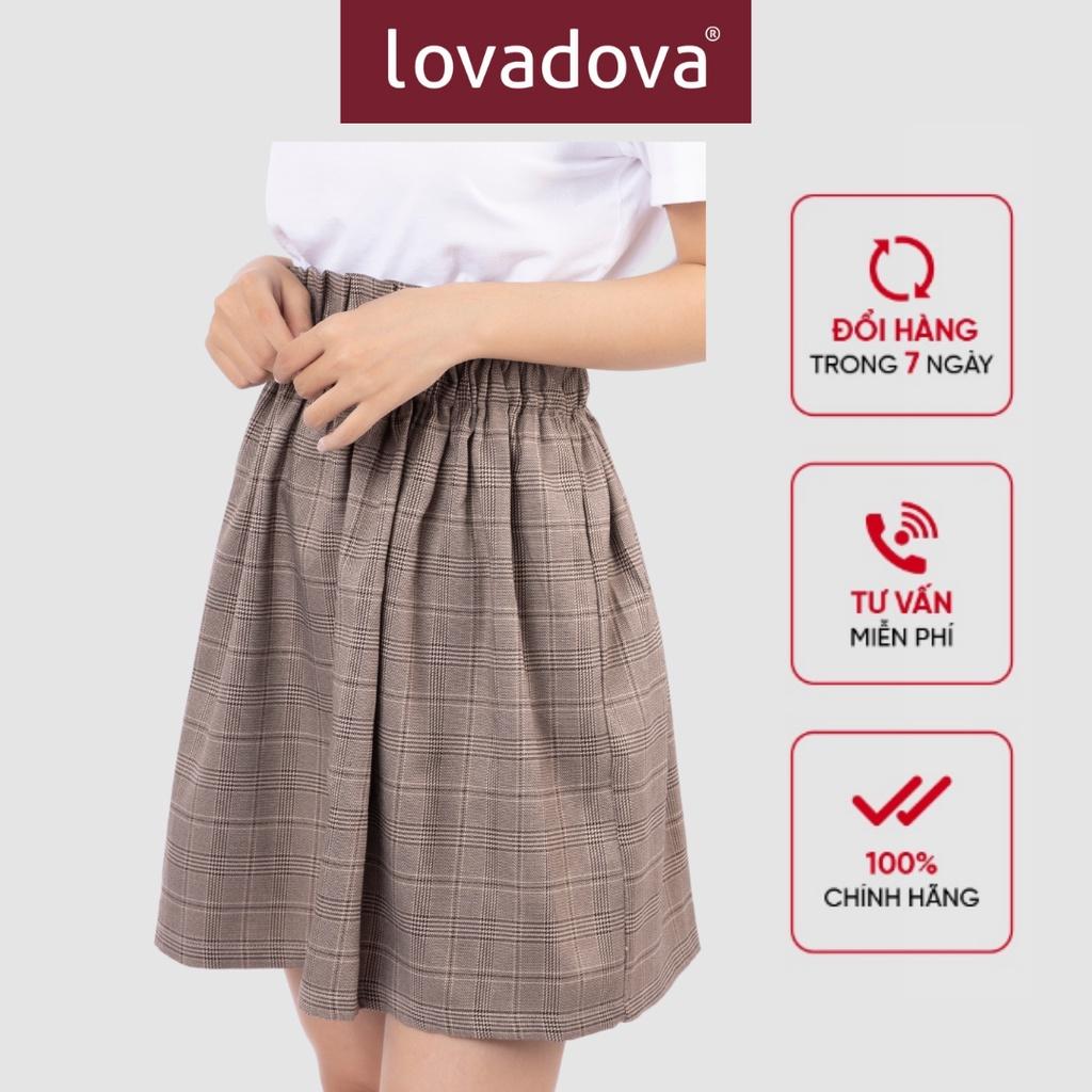 Chân váy ngắn lưng thun - Lovadova 20S06C004