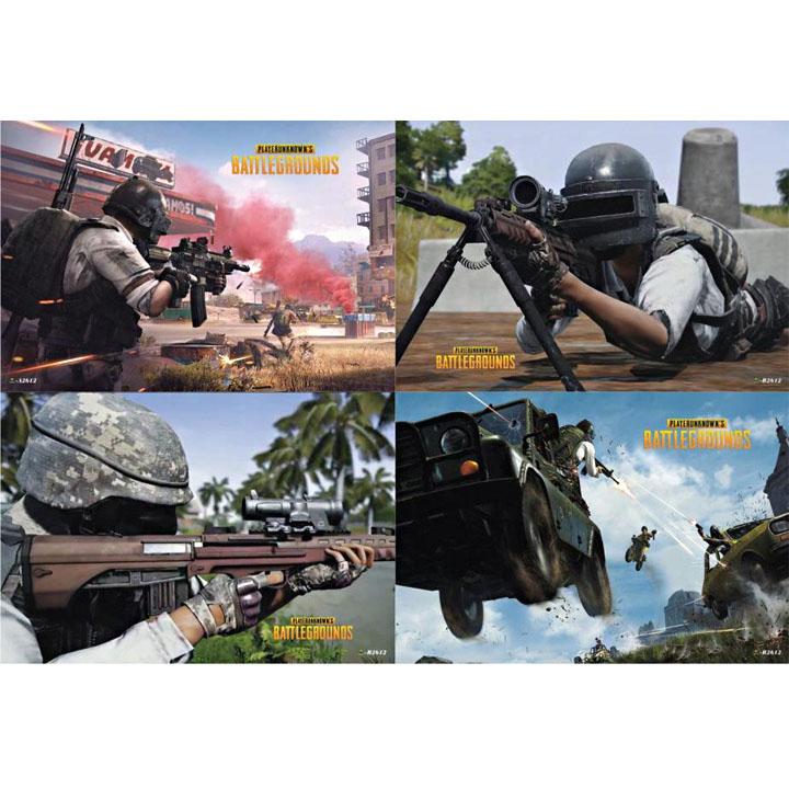 Poster Pubg 8 tấm A3 tranh treo album ảnh in hình anime chibi đẹp