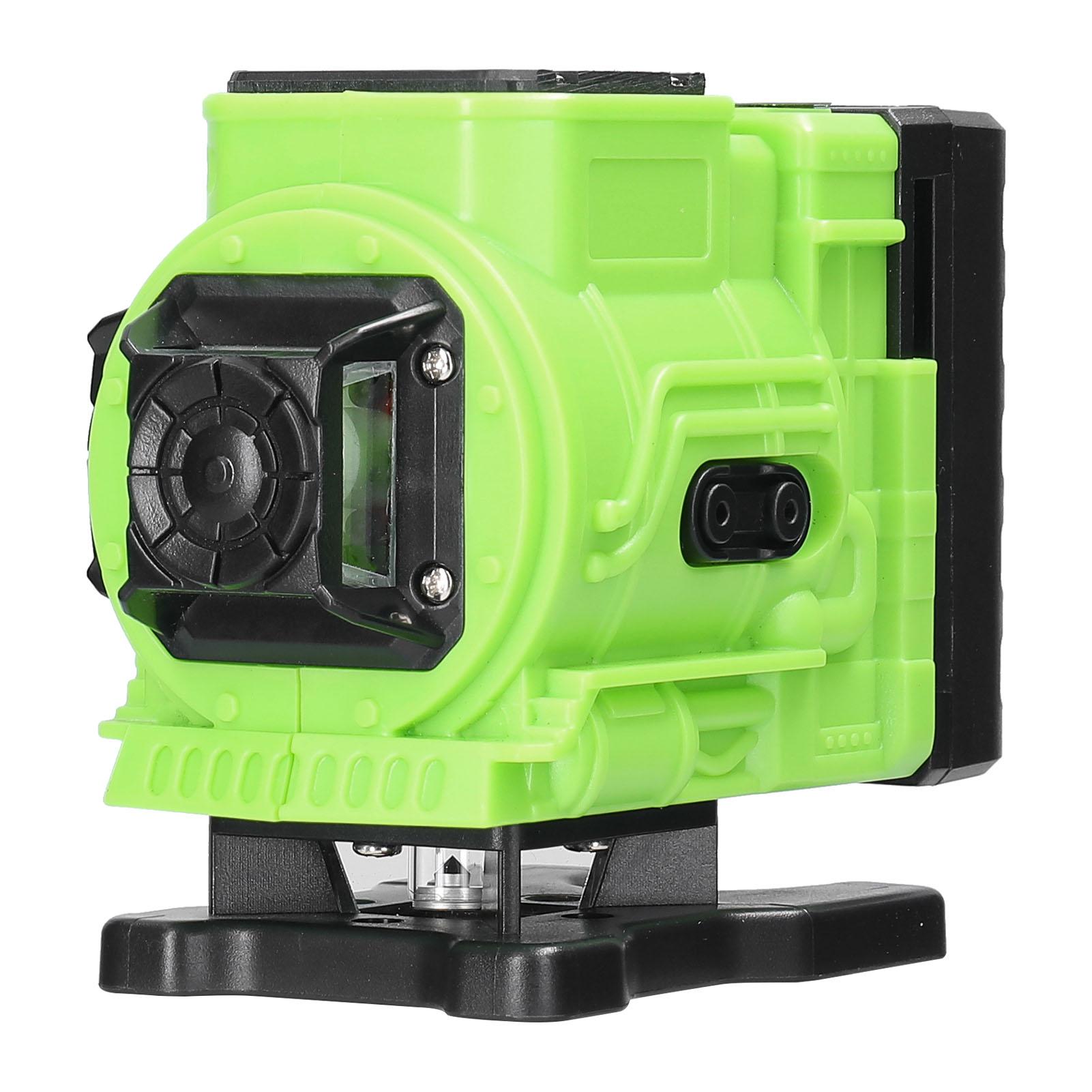 Đa chức năng 12 dòng Ánh sáng xanh Laser Máy tự cân bằng 3 ° Công cụ cân bằng pin lithium có thể sạc lại Nhãn dán tường mặt đất đa hướng với đường xiên ngang dọc