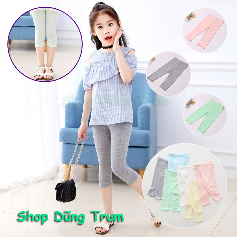 Quần mặc trong váy cho bé, quần mặc váy qua gối cho bé gái chất cotton êm mát