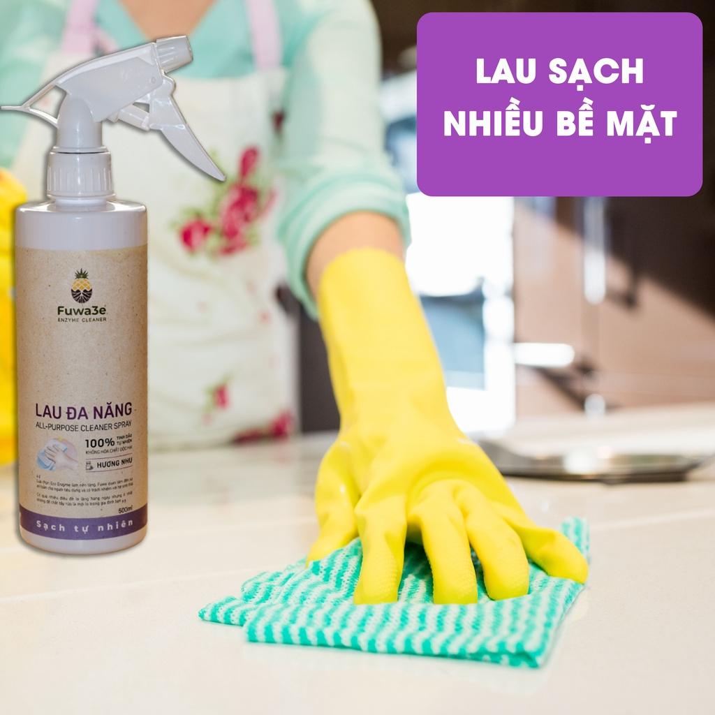 Bình xịt tẩy lau đa năng Fuwa3e hương nhu 500ml lau kính lau bếp và nhiều bề mặt