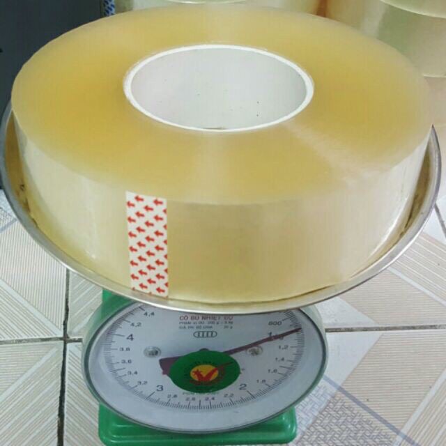 Combo 3 cuộn băng keo trong và đục loại 1 kg,tặng dao cắt