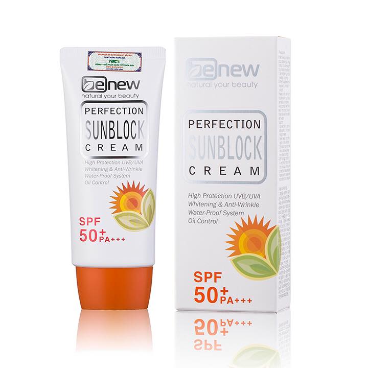 Kem chống nắng cao cấp Hàn Quốc Benew Perfection Sunblock Cream (50ml) - Hàng Chính Hãng [ Tặng bút bi mực nước ]